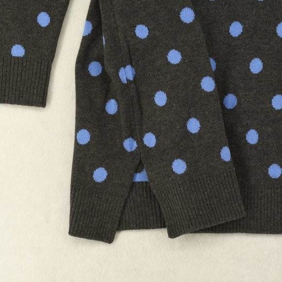 Charter Club Sweater Womens Plus Gray Polka Dot Crewneck Long Sleeve Pullover - Picture 5 of 8